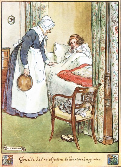 Griselda had no objection to the elderberry wine, illustration from 